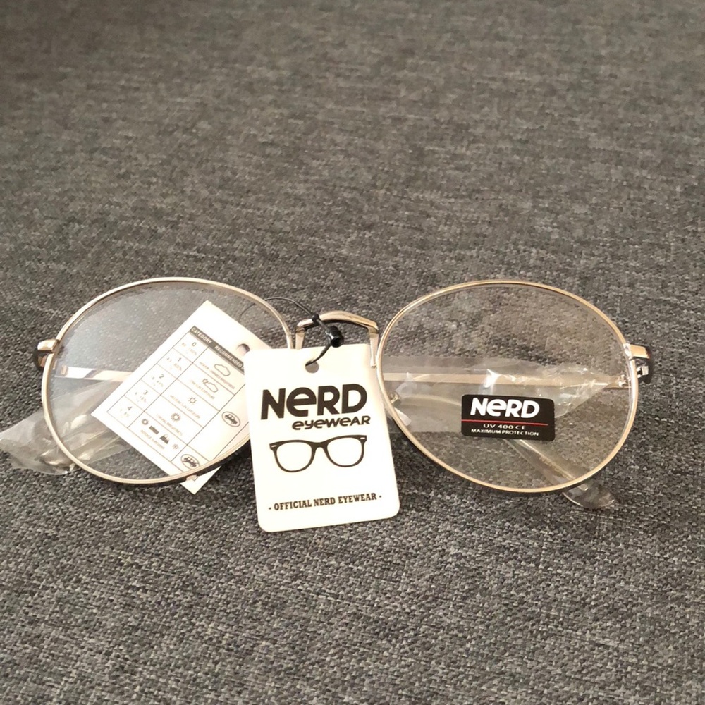 Nerd Eyewear Round Silver Thin Metal